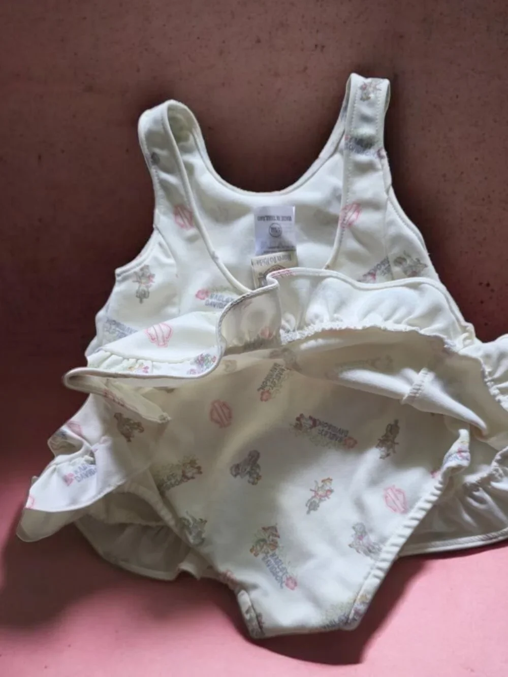 VTG HARLEY DAVIDSON (6-9 MO) Born to Ride One piece ruffle swimsuit